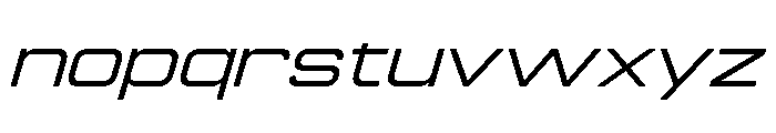 Manifold Extended Medium Oblique Font LOWERCASE