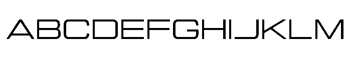 Manifold Extended Medium Font UPPERCASE