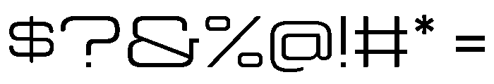 Manifold Extended Regular Font OTHER CHARS