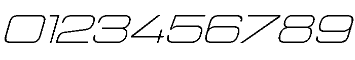 Manifold Extended Thin Oblique Font OTHER CHARS