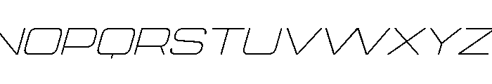 Manifold Extended Thin Oblique Font UPPERCASE