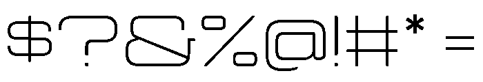 Manifold Extended Thin Font OTHER CHARS