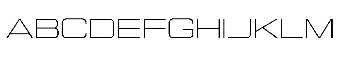 Manifold Extended Thin Font UPPERCASE