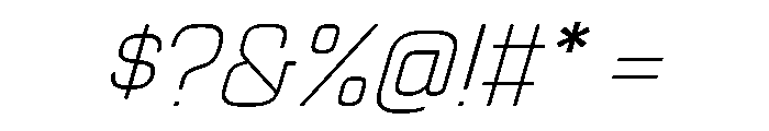 Manifold Italic Font OTHER CHARS