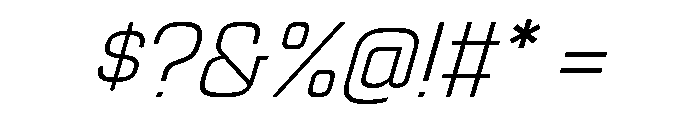 Manifold Light Oblique Font OTHER CHARS