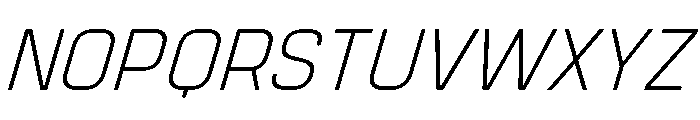 Manifold Light Oblique Font UPPERCASE