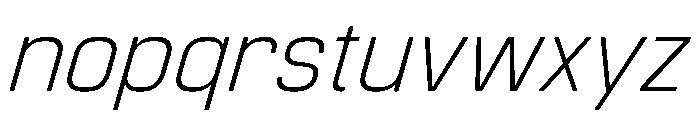 Manifold Light Oblique Font LOWERCASE