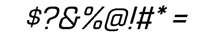 Manifold Medium Oblique Font OTHER CHARS