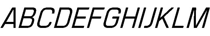 Manifold Medium Oblique Font UPPERCASE