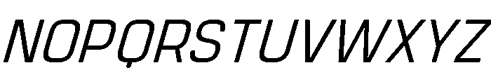 Manifold Medium Oblique Font UPPERCASE
