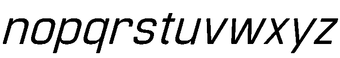 Manifold Medium Oblique Font LOWERCASE