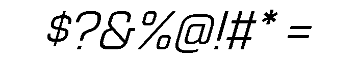 Manifold Regular Oblique Font OTHER CHARS