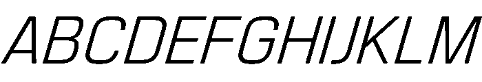 Manifold Regular Oblique Font UPPERCASE