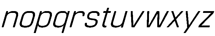 Manifold Regular Oblique Font LOWERCASE
