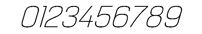 Manifold Thin Oblique Font OTHER CHARS