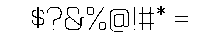 Manifold Thin Font OTHER CHARS