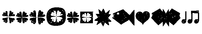 Manihot Dingbats Font UPPERCASE