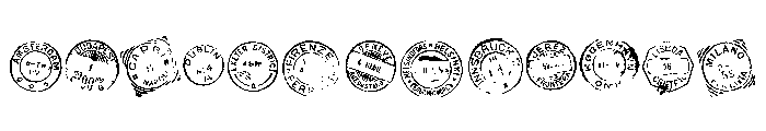 Marcel Euro Post One Font UPPERCASE