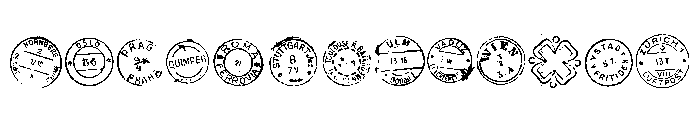 Marcel Euro Post One Font UPPERCASE
