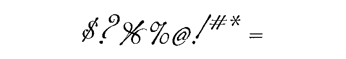 Marcel Script Font OTHER CHARS