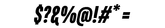 Marianina Condensed Bold Italic Font OTHER CHARS