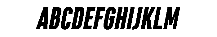 Marianina Condensed Bold Italic Font UPPERCASE