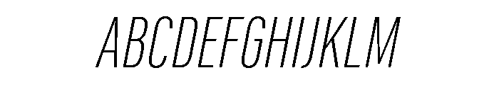 Marianina Condensed Extra Light Italic Font UPPERCASE