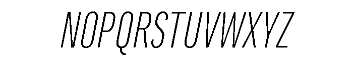 Marianina Condensed Extra Light Italic Font UPPERCASE
