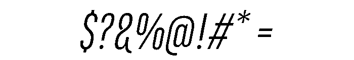 Marianina Condensed Light Italic Font OTHER CHARS
