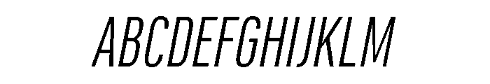 Marianina Condensed Light Italic Font UPPERCASE