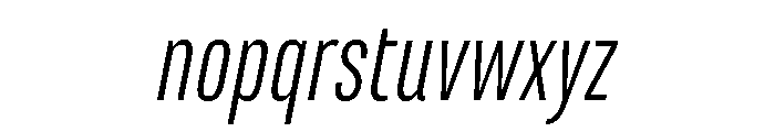 Marianina Condensed Light Italic Font LOWERCASE