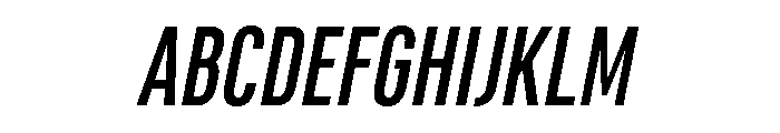 Marianina Condensed Regular Italic Font UPPERCASE