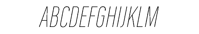 Marianina Condensed Thin Italic Font UPPERCASE