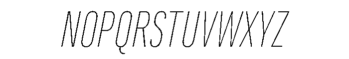 Marianina Condensed Thin Italic Font UPPERCASE