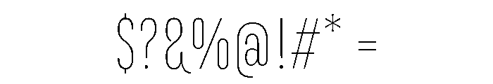 Marianina Condensed Thin Font OTHER CHARS