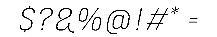 Marianina Extended Extra Light Italic Font OTHER CHARS