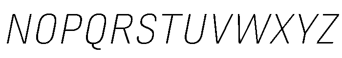 Marianina Extended Extra Light Italic Font UPPERCASE