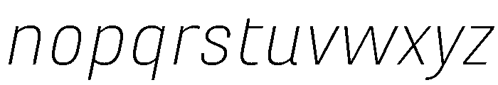 Marianina Extended Extra Light Italic Font LOWERCASE