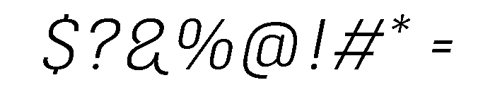 Marianina Extended Light Italic Font OTHER CHARS