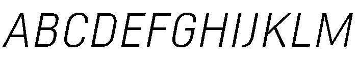 Marianina Extended Light Italic Font UPPERCASE