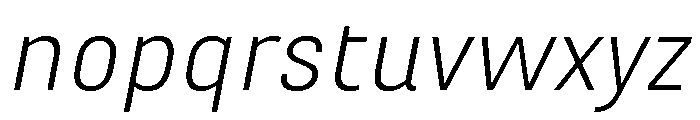 Marianina Extended Light Italic Font LOWERCASE