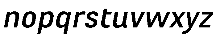 Marianina Extended Semi Bold Italic Font LOWERCASE