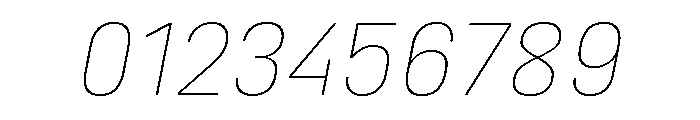 Marianina Extended Thin Italic Font OTHER CHARS