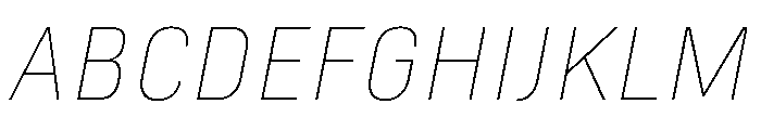 Marianina Extended Thin Italic Font UPPERCASE