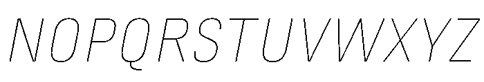 Marianina Extended Thin Italic Font UPPERCASE