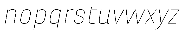 Marianina Extended Thin Italic Font LOWERCASE