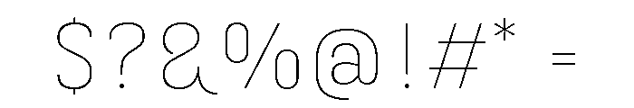 Marianina Extended Thin Font OTHER CHARS