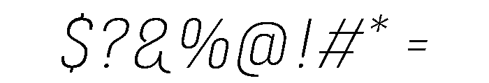 Marianina Extra Light Italic Font OTHER CHARS