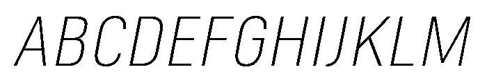 Marianina Extra Light Italic Font UPPERCASE