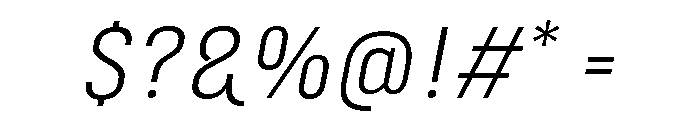 Marianina Light Italic Font OTHER CHARS